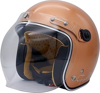 ダムトラックス　ブラウン レザー調 ジェットヘルメット　新品未使用 Amazon | [ダムトラックス] バイクヘルメット ジェット
